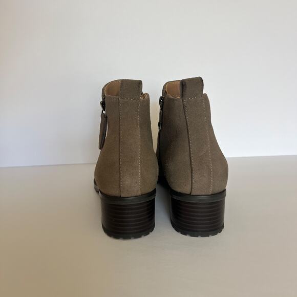 Blondo Samara Tan Taupe Waterproof Suede Ankle Booties Womens 9 - Picture 8 of 13
